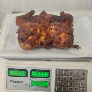 Курочка табака, запечена на дровах